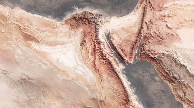 Vast desert landscape showcasing intricate geological formations in a remote region at midday