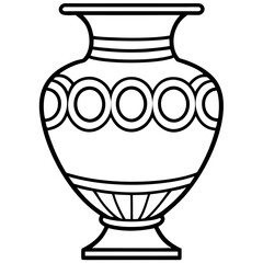 Minimalist Ancient Vase Line Art
