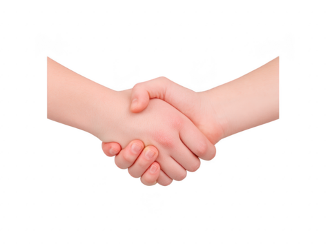 Handshake agreement partnership cooperation trust unity business teamwork greeting support Two hands shaking gesture of agreement symbolizing partnership cooperation trust and unity often used