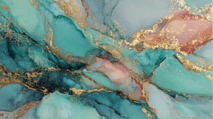 Naklejka premium teal gold abstract art texture