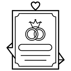 Flat-maride-card icon line airt vactor outline Illustrations on white background.