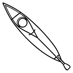 Kayak Finding Tranquility Kayak Alternatives Top Picks for Water Adventures Beyond icon line airt vactor outline Illustrations on white background.
