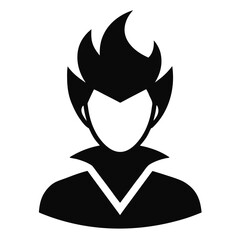 Man trendy icon line airt vactor outline Illustrations on white background.