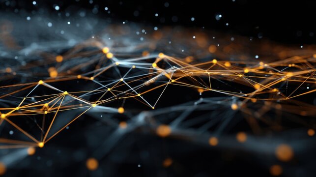 glowing network connections abstract design