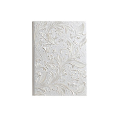 Elegant Embossed Floral Pattern on White Surface - Intricate Design Texture