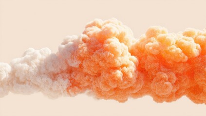 Soft, flowing clouds in pastel peach and cream