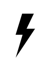 Black Lightning Bolt Icon