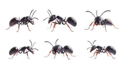 Closeup Ant Photography Six Detailed Views of Black Ants