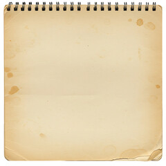 Vintage Spiral Notebook Page