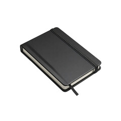 Black Closed Notebook with Elastic Closure and Bookmark