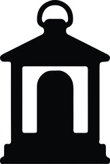 Vector Simple lantern or lamp graphic object silhouette Illustrator