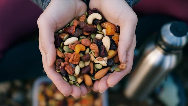 Energizing moments spent in nature with a handful of wholesome nuts and dried fruits for the perfect outdoor snack