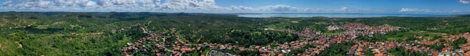 Fototapeta premium Great panorama of Saubara, city ​​on the Brazilian coast