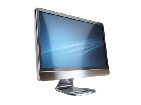Sleek modern computer monitor digital display technology, Isolated On Transparent Background