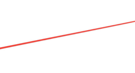 Simple Thin Red Line Vector Graphic Isolated on White Background