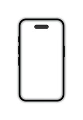 iPhone 17 pro / pro max mockup. mobile phone mockup front view. vector illustration. Brand new iphone 16 series mock up screen
