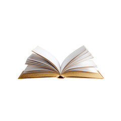 Open Book with Blank Pages on Black Background - Education, Knowledge, and Reading Concept