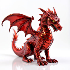 Naklejka premium red metal dragon 