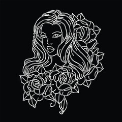 Rhinestone T-shirt design template