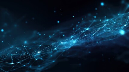 glowing blue network connections abstract