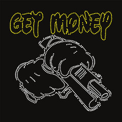 Rhinestone T-shirt design template