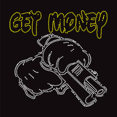 Rhinestone T-shirt design template