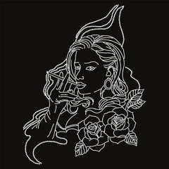 Rhinestone T-shirt design template