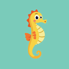 Obraz premium vector illustration of Sea horse 