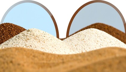 Sand Piles, Color Variation, Studio Shot