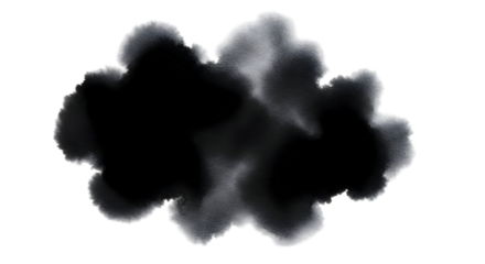 Bstract watercolor cloud shape in shades of gray for artistic design elements