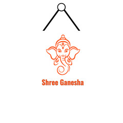 Shree Ganesha icon hanging on a wall