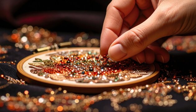 Hand Beaded Embroidery Design