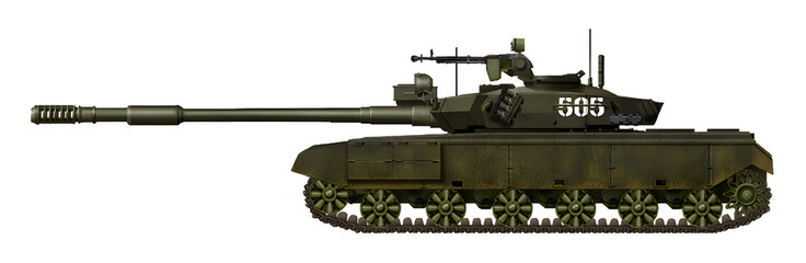 Pokpung-Jo (The concept of a new DPRK tank based on the Pokpung tank, with a 130mm gun) © Tikros