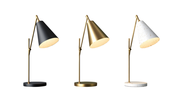 Elegant Trio of Desk Lamps: Modern Lighting Solutions for Home or Office Spaces