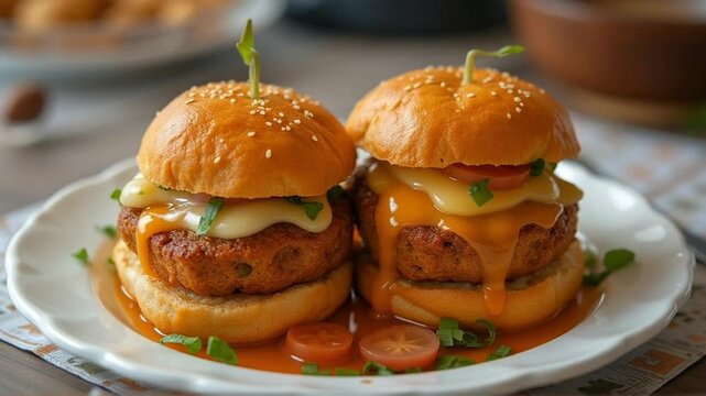  Doubles served authentically on a plate
