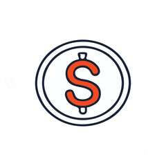 Fototapeta premium A blue question mark and dollar sign icons with a business concept for web design and FAQ support
