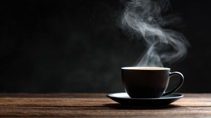 Fototapeta premium Hot coffee cup with steam
