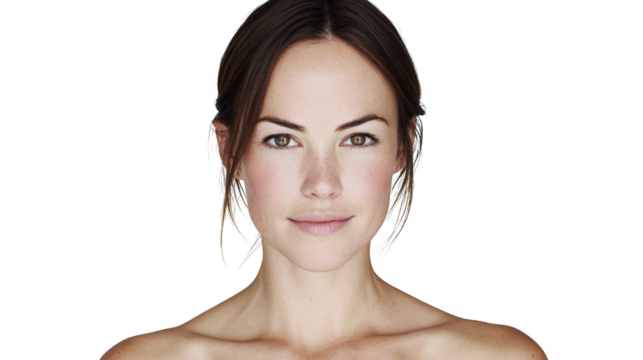 An elegant portrait of a graceful woman wearing a vibrant scarlet dress and ornate earrings her sophisticated style highlighting a classic and timeless sense of fashion.