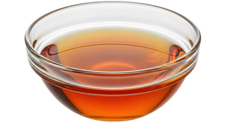 Isolated bowl of maple syrup