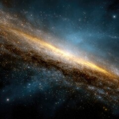 Fototapeta premium Cosmic ring nebula. Vast expanse of space, swirling galaxy with a luminous ring-like structure, rich in star clusters and nebulae, dark and light nebulae, intense colors