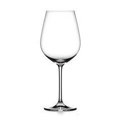 Empty Crystal Wine Glass