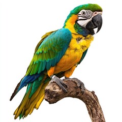 Fototapeta premium Vibrant parrot perched on branch