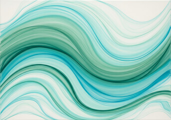 Abstract blue and green wave background with a smooth and elegant design