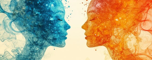 AI-powered NLP (Natural Language Processing) technology enables seamless communication between humans and machines. The image symbolizes the intersection of linguistics, Generative AI