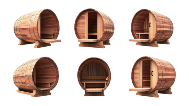 Unique Barrel Saunas Six Views of a Wooden Sauna Design