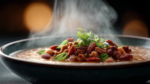 Warm and Nourishing Health Porridge Deliciously Presented
