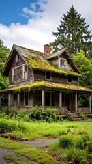 Abandoned house in woods