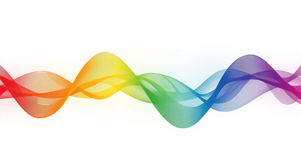 Vibrant abstract soundwave lines in a spectrum of
