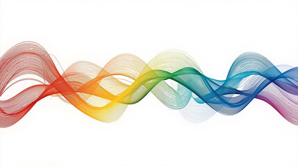 Vibrant abstract soundwave lines in a spectrum