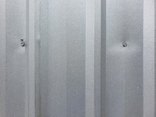 Close up of corrugated metal sheet wall